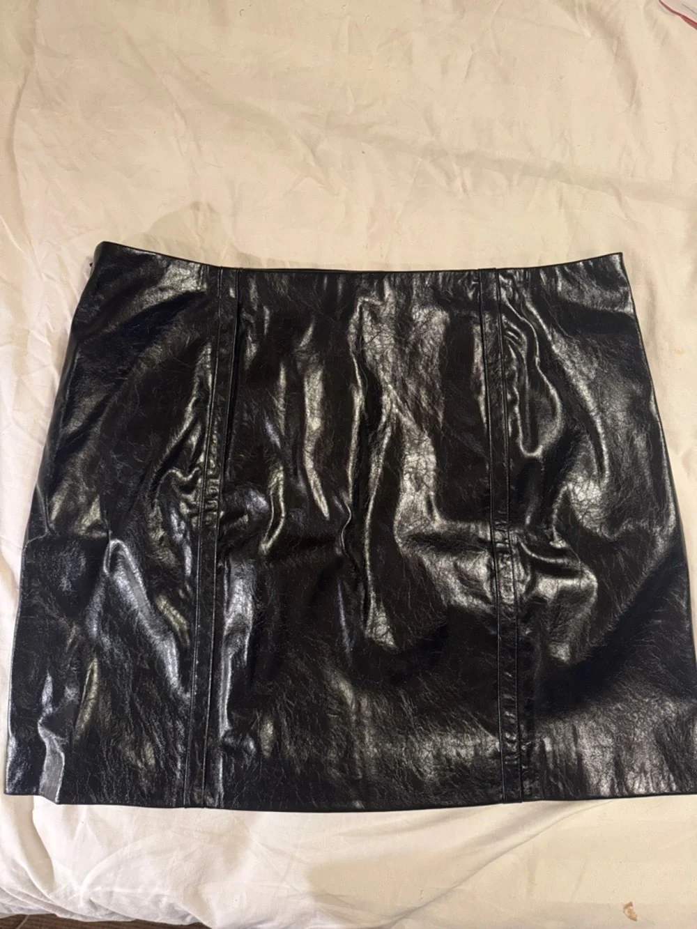 J.Crew Tall Mini skirt in distressed faux leather CN812